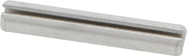 Made in USA - 1/8" Diam x 3/4" Long Slotted Spring Pin - Grade 420 Stainless Steel, Bright Finish - Caliber Tooling