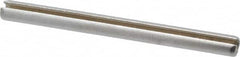 Made in USA - 1/8" Diam x 1-1/2" Long Slotted Spring Pin - Grade 420 Stainless Steel, Bright Finish - Caliber Tooling