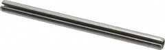 Made in USA - 1/8" Diam x 1-3/4" Long Slotted Spring Pin - Grade 420 Stainless Steel, Bright Finish - Caliber Tooling