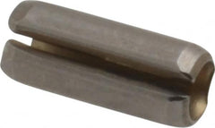 Value Collection - 5/32" Diam x 3/8" Long Slotted Spring Pin - Grade 420 Stainless Steel, Bright Finish - Caliber Tooling