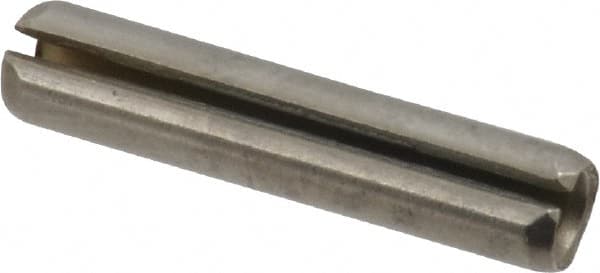 Made in USA - 5/32" Diam x 3/4" Long Slotted Spring Pin - Grade 420 Stainless Steel, Bright Finish - Caliber Tooling