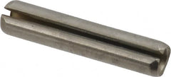 Made in USA - 5/32" Diam x 3/4" Long Slotted Spring Pin - Grade 420 Stainless Steel, Bright Finish - Caliber Tooling