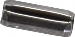 Made in USA - 3/16" Diam x 1/2" Long Slotted Spring Pin - Grade 420 Stainless Steel, Bright Finish - Caliber Tooling