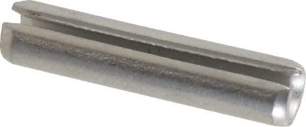 Made in USA - 3/16" Diam x 7/8" Long Slotted Spring Pin - Grade 420 Stainless Steel, Bright Finish - Caliber Tooling