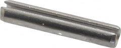 Made in USA - 3/16" Diam x 1" Long Slotted Spring Pin - Grade 420 Stainless Steel, Bright Finish - Caliber Tooling