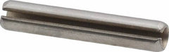 Made in USA - 7/32" Diam x 1-1/4" Long Slotted Spring Pin - Grade 420 Stainless Steel, Bright Finish - Caliber Tooling