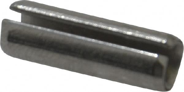 Made in USA - 1/4" Diam x 3/4" Long Slotted Spring Pin - Grade 420 Stainless Steel, Bright Finish - Caliber Tooling