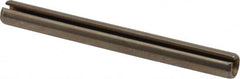 Made in USA - 1/4" Diam x 2-1/2" Long Slotted Spring Pin - Grade 420 Stainless Steel, Bright Finish - Caliber Tooling