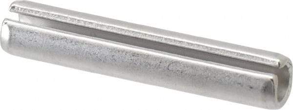 Made in USA - 3/8" Diam x 2" Long Slotted Spring Pin - Grade 420 Stainless Steel, Bright Finish - Caliber Tooling