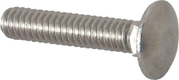 Value Collection - 1/4-20 UNC 1-1/4" Length Under Head, Standard Square Neck, Carriage Bolt - 18-8 Stainless Steel, Uncoated - Caliber Tooling