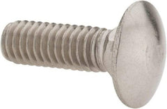 Value Collection - 5/16-18 UNC 1" Length Under Head, Standard Square Neck, Carriage Bolt - 18-8 Stainless Steel, Uncoated - Caliber Tooling