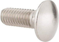 Value Collection - 3/8-16 UNC 1" Length Under Head, Standard Square Neck, Carriage Bolt - 18-8 Stainless Steel, Uncoated - Caliber Tooling