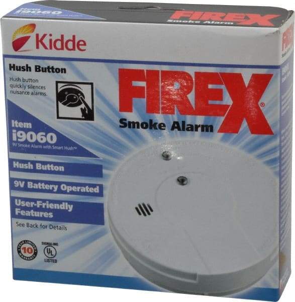 Kidde - 5 Inch Diameter, Smoke Alarm - 85 dB Decibel Rating, 9V Battery Included, Wall or Ceiling Mount, Tamper Resistant - Caliber Tooling