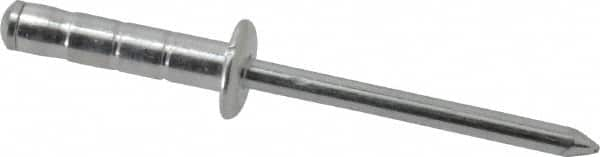 RivetKing - Size 66-69 Dome Head Aluminum Multi Grip Blind Rivet - Steel Mandrel, 0.275" to 0.598" Grip, 3/8" Head Diam, 0.192" to 0.196" Hole Diam, 7/8" Length Under Head, 3/16" Body Diam - Caliber Tooling