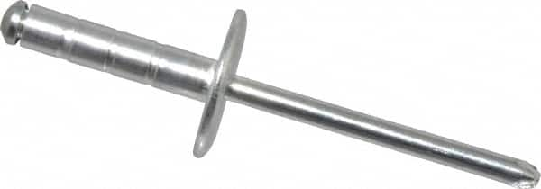 RivetKing - Size 66-69 Large Flange Dome Head Aluminum Multi Grip Blind Rivet - Steel Mandrel, 0.275" to 0.598" Grip, 0.612" Head Diam, 0.192" to 0.196" Hole Diam, 7/8" Length Under Head, 3/16" Body Diam - Caliber Tooling