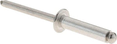 RivetKing - Size 610 Dome Head Aluminum Open End Blind Rivet - Aluminum Mandrel, 0.501" to 5/8" Grip, 3/8" Head Diam, 0.192" to 0.198" Hole Diam, 0.825" Length Under Head, 3/16" Body Diam - Caliber Tooling