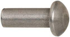 RivetKing - 3/16" Body Diam, Round Steel Solid Rivet - 1/2" Length Under Head - Caliber Tooling