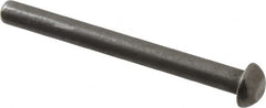 RivetKing - 3/16" Body Diam, Round Uncoated Steel Solid Rivet - 2" Length Under Head, 90° Countersunk Head Angle - Caliber Tooling