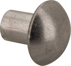 RivetKing - 3/16" Body Diam, Round Uncoated Aluminum Solid Rivet - 1/4" Length Under Head, Grade 1100F - Caliber Tooling
