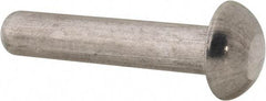 RivetKing - 1/4" Body Diam, Round Uncoated Aluminum Solid Rivet - 1-1/4" Length Under Head, Grade 1100F - Caliber Tooling