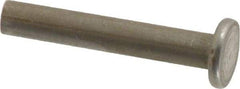 RivetKing - 1/8" Body Diam, Flat Uncoated Steel Solid Rivet - 3/4" Length Under Head - Caliber Tooling