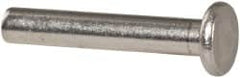 RivetKing - 1/8" Body Diam, Flat Uncoated Aluminum Solid Rivet - 3/4" Length Under Head, Grade 1100F - Caliber Tooling