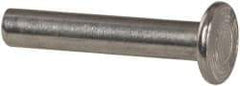 RivetKing - 3/16" Body Diam, Flat Aluminum Solid Rivet - 1" Length Under Head, Grade 1100F - Caliber Tooling