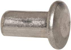 RivetKing - 1/8" Body Diam, Universal Aluminum Solid Rivet - 1/4" Length Under Head, Grade 1100F - Caliber Tooling