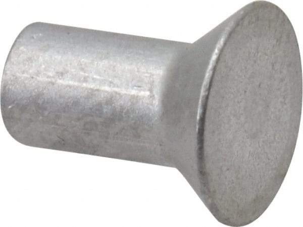 RivetKing - 1/8" Body Diam, Countersunk Uncoated Aluminum Solid Rivet - 1/4" Length Under Head, Grade 1100F, 78° Countersunk Head Angle - Caliber Tooling