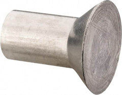 RivetKing - 3/16" Body Diam, Countersunk Aluminum Solid Rivet - 3/8" Length Under Head, Grade 1100F, 78° Countersunk Head Angle - Caliber Tooling