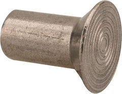 RivetKing - 1/4" Body Diam, Countersunk Uncoated Stainless Steel Solid Rivet - 1/2" Length Under Head, Grade 18-8, 90° Countersunk Head Angle - Caliber Tooling