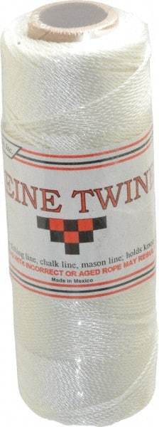 Value Collection - 0.046 Inch Diameter, Seine Twine Spool - 105 Lbs. Breaking Strength, White, 1,800 Ft. per Lb. - Caliber Tooling