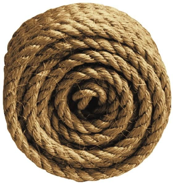 Value Collection - 1,000' Max Length Sisal Rope - 5/16" Diam, 76 Lb Capacity - Caliber Tooling