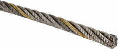 Lift-All - 1/2" Diam, Hoisting Wire Rope - 26,600 Lb Breaking Strength, Material Grade Plow, 6 x 19 IWRC - Caliber Tooling