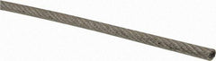 Lift-All - 3/32" x 1/16" Diam, Coated Aircraft Cable Wire - 480 Lb Breaking Strength, 7 x 7 Strand Core, Vinyl Coating - Caliber Tooling