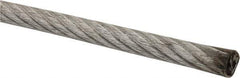 Lift-All - 5/16" x 1/4" Diam, Coated Aircraft Cable Wire - 7,000 Lb Breaking Strength, 7 x 19 Strand Core, Vinyl Coating - Caliber Tooling