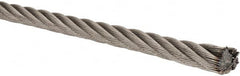 Lift-All - 3/8 Inch Diameter Stainless Steel Wire Rope - 11,000 Lbs. Breaking Strength, Material Grade 316, 7 x 19 Strand Core - Caliber Tooling