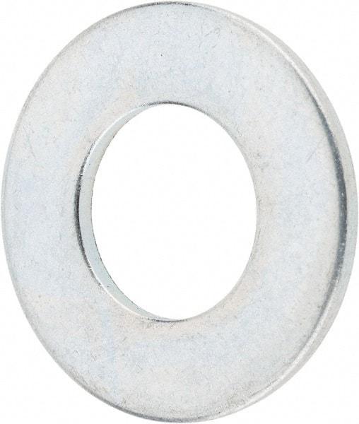 Value Collection - 3/8" Screw, Steel SAE Flat Washer - 13/32" ID x 13/16" OD, 1/16" Thick, Zinc-Plated Finish - Caliber Tooling