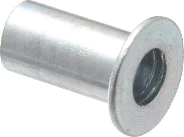 Value Collection - #8-32, 0.01 to 0.08" Grip, #2, Steel Standard Rivet Nut - Flat Head - Caliber Tooling