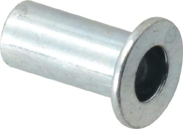 Value Collection - #10-32, 0.01 to 0.08" Grip, Steel Standard Rivet Nut - Drill Size Letter F, Flat Head - Caliber Tooling