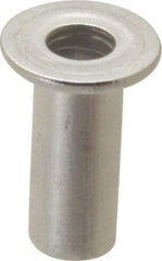 Value Collection - #6-32, 0.01 to 0.08" Grip, #12, Aluminum Standard Rivet Nut - Flat Head - Caliber Tooling