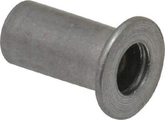 Value Collection - #8-32, 0.01 to 0.08" Grip, #2, Aluminum Standard Rivet Nut - Flat Head - Caliber Tooling