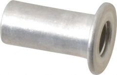 Value Collection - #10-24, 0.01 to 0.08" Grip, Aluminum Standard Rivet Nut - Drill Size Letter F, Flat Head - Caliber Tooling