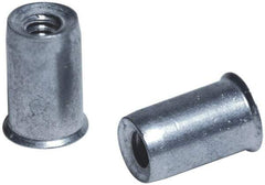 Marson - 3/8-16, 0.74" OAL, Thread-Sert Threaded Insert - 0.562" Hole Diam, 0.6" Head Diam, Aluminum - Caliber Tooling