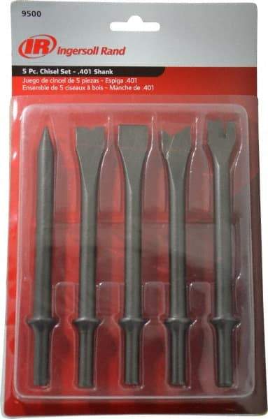 Ingersoll-Rand - 7" OAL, 0.78" Shank Diam, Chisel Set - Round Shank, Steel - Caliber Tooling