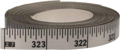 Made in USA - 30 Ft. Long x 1/2 Inch Wide, 1/16 Inch Graduation, Silver, Mylar Adhesive Tape Measure - Reads Right to Left, Horizontal Scale - Caliber Tooling