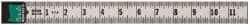 Made in USA - 1 Ft. Long x 1-1/4 Inch Wide, 1/16 Inch Graduation, Clear, Mylar Adhesive Tape Measure - Reads Top to Bottom, Vertical Rules - Caliber Tooling