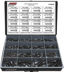 Value Collection - 168 Piece Alloy Steel Socket Head Cap Screws - M8 to M16 Thread - Caliber Tooling