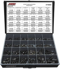 Value Collection - 375 Piece Alloy Steel Socket Head Cap Screws - 1/4-20 to 5/8-11 Thread - Caliber Tooling