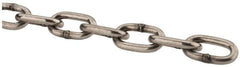 Campbell - 3/16" Welded Stainless Steel Chain - 1,200 Lb Capacity, Stainless Steel, Bright Finish - Caliber Tooling